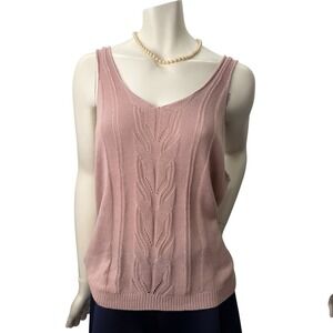 Set of 2 - Cable Knit Sleeveless Sweaters Quiet Luxury Old Money Soft‎ Girl XXL